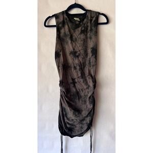PINK Victoria's Secret Tie Dye Mini‎ Dress Sleeveless Ruched Drawstring S